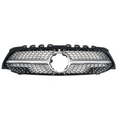 Решітка радіатора Silver ( з місцем під камеру ) Diamond на Mercedes-Benz A-Class W177 2018-2022 року