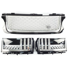 Решітка радіатора  + жабра на Land Rover Range Rover Vogue L322 2010-2013 року