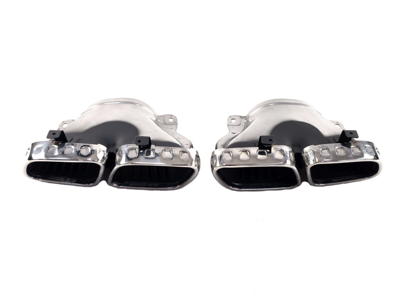 Дифузор ( заднього бампера ) Silver Black / Chrome Pipe ( стиль GLE63 AMG ) на Mercedes-Benz GLE-Class Coupe C167 2019-2023 року