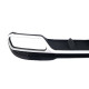 Дифузор ( заднього бампера ) Silver Black / Chrome Pipe ( стиль AMG E63 ) на Mercedes-Benz E-Class W212 2013-2016 року