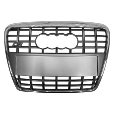 Решітка радіатора Silver Chrome ( в стилі S6 ) без PDC на Audi A6 C6 2004-2011 року