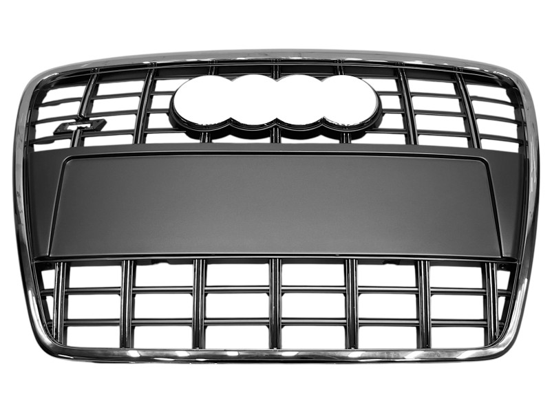 Решітка радіатора Silver Chrome ( в стилі S6 ) без PDC на Audi A6 C6 2004-2011 року