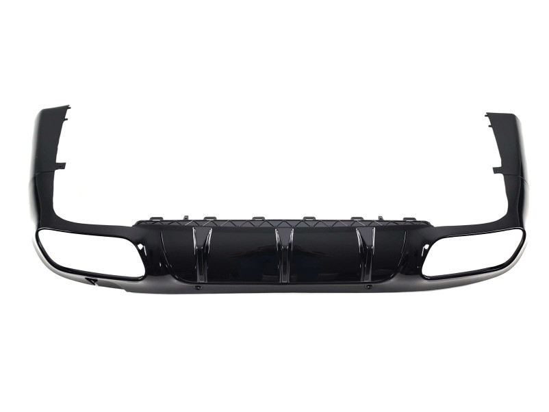 Дифузор ( заднього бампера ) Full Black / Chrome Pipe ( стиль CLS63 AMG ) на Mercedes-Benz CLS-Class C257 2018-2022 року