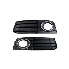 Решітки в бампер Chrome Black  на Audi A4 B8 2007-2011 року