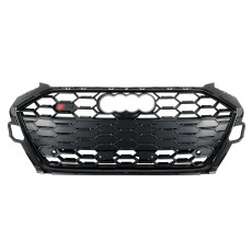 Решітка радіатора Full Black ( Gloss / Matte ) ( в стилі S4 ) на Audi A4 B9 2019-2023 року