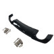 Дифузор ( заднього бампера ) Black / Chrome Pipe ( в стилі RS3 ) Sedan на Audi A3 8V 2012-2016 року