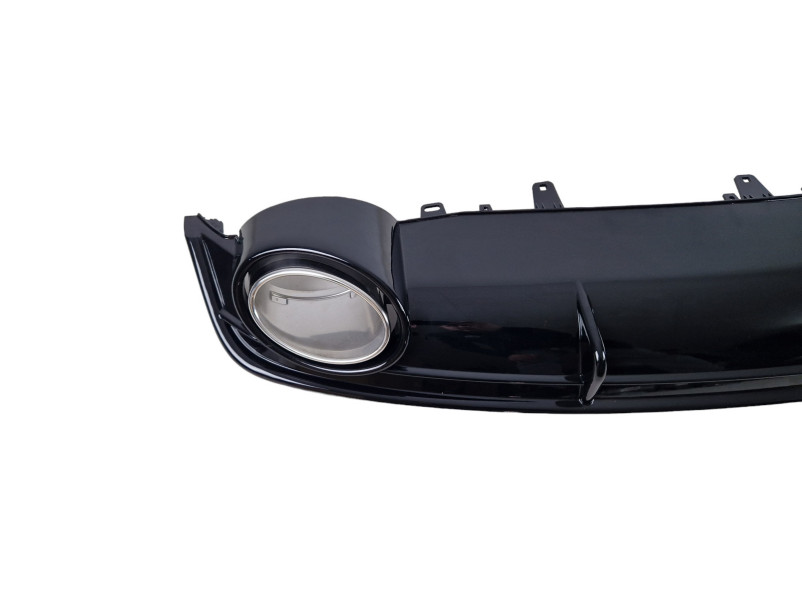 Дифузор ( заднього бампера ) Full Black / Chrome Pipe ( стиль RS7 ) на Audi A7 4G 2014-2017 року