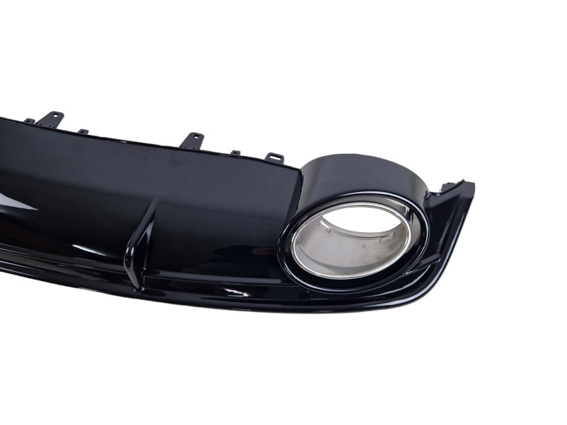Дифузор ( заднього бампера ) Full Black / Chrome Pipe ( стиль RS7 ) на Audi A7 4G 2014-2017 року