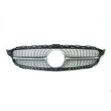 Решітка радіатора Silver ( без місця під камеру ) Diamond на Mercedes-Benz C-Class W205 2018-2021 року