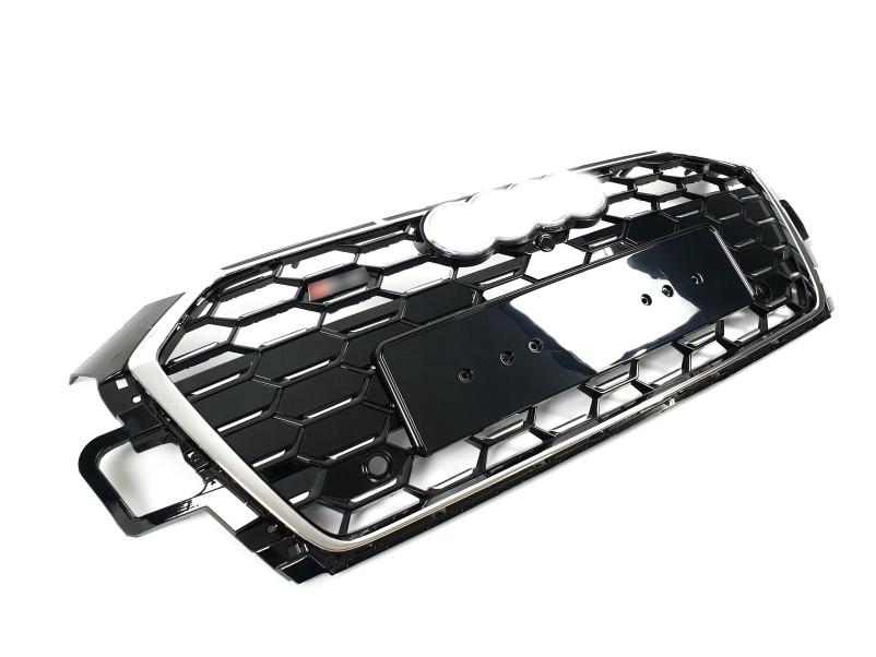 Решітка радіатора Chrome Black ( Gloss ) ( в стилі S5 ) на Audi A5 B9 2020-2025 року