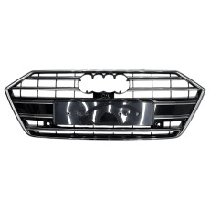 Решітка радіатора Chrome Black ( в стилі S7 під камеру без радарів ) на Audi A7 4K 2017-2023 року