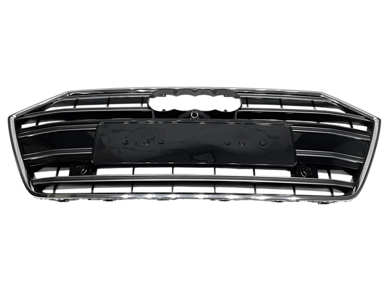 Решітка радіатора Chrome Black ( в стилі S7 під камеру без радарів ) на Audi A7 4K 2017-2023 року