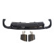 Дифузор ( заднього бампера ) Full Black / Black Pipe ( в стилі RS5 ) S-Line на Audi A5 B9 2016-2020 року