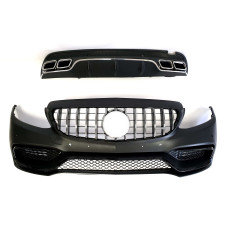 Комплект обвісів  ( стиль AMG C63 ) Body Kit на Mercedes-Benz C-Class W205 2014-2018 року