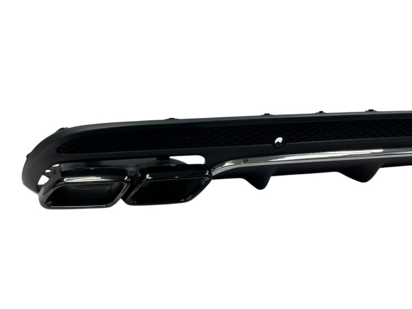 Дифузор ( заднього бампера ) Chrome Black / Chrome Pipe ( стиль AMG C63 ) Sedan на Mercedes-Benz C-Class W205 2014-2018 року