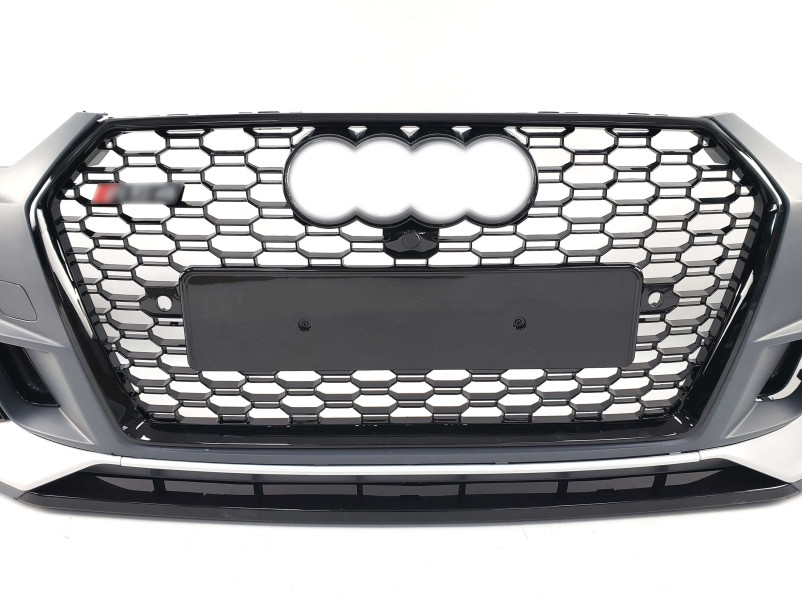 Передній бампер  ( в стилі RS4 під радари V2 ) на Audi A4 B9 2015-2019 року
