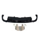 Дифузор ( заднього бампера ) Full Black / Chrome Pipe ( в стилі RS5 ) S-Line   на Audi A5 B9 2016-2020 року