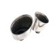 Дифузор ( заднього бампера ) Full Black / Chrome Pipe ( в стилі RS5 ) S-Line   на Audi A5 B9 2016-2020 року