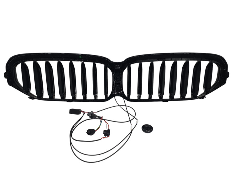 Ніздрі Чорний глянець LED ( 1 bar ) Iconic glow на BMW 5 Series G30 / G31 2020-2023 року