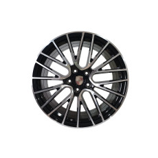 R21 Gloss Black + Chrome ( різноширокі ) Диски на Porsche Cayenne 958 2010-2014 року