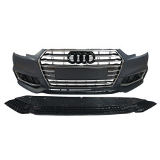 Передній бампер  ( в стилі S4 ) V2 на Audi A4 B9 2015-2019 року