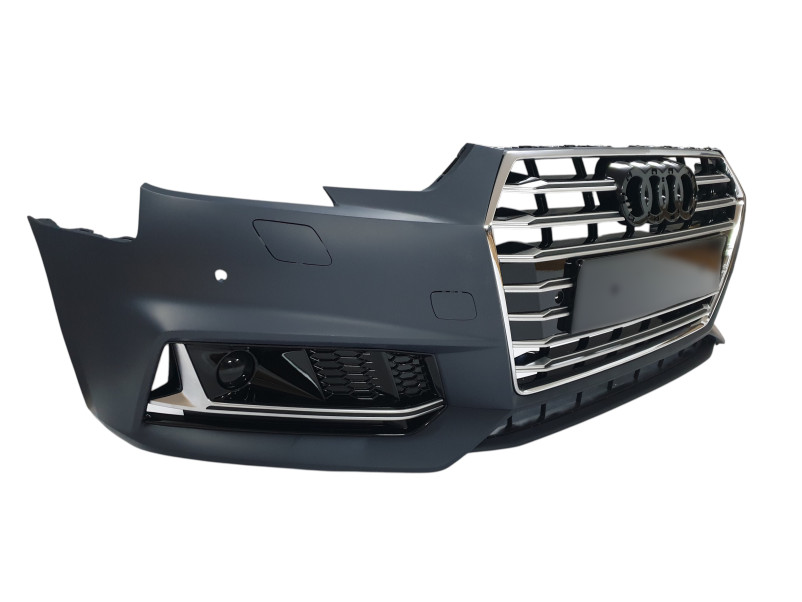 Передній бампер  ( в стилі S4 ) V2 на Audi A4 B9 2015-2019 року