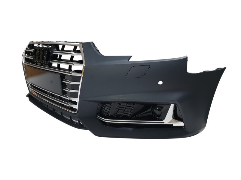 Передній бампер  ( в стилі S4 ) V2 на Audi A4 B9 2015-2019 року