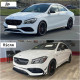 Тюнінг переднього бампера Чорний глянець  на Mercedes-Benz CLA-Class C117 2017-2019 року