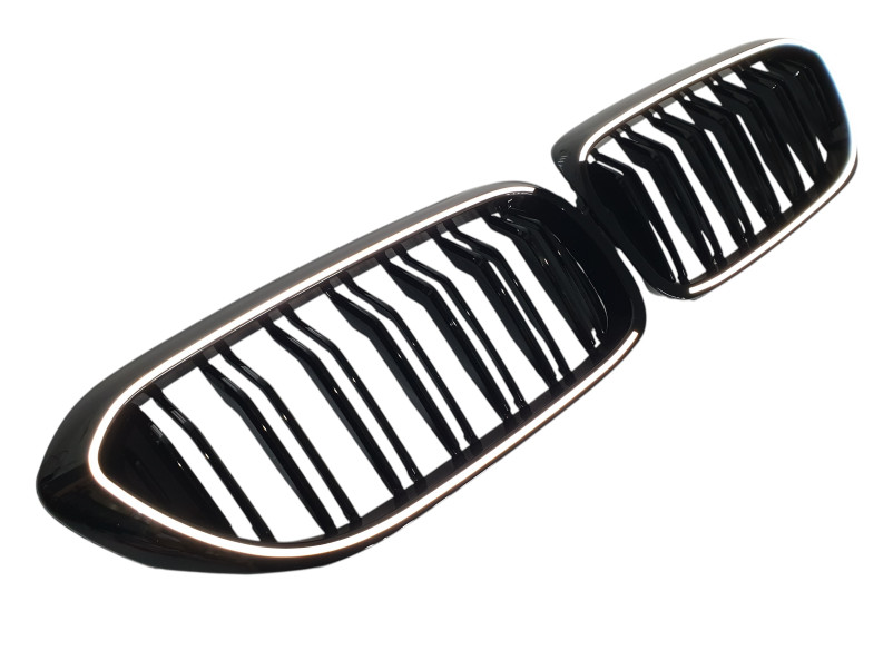Ніздрі Чорний глянець LED ( Iconic Glow ) 2bar на BMW 5 Series G30 / G31 2017-2020 року