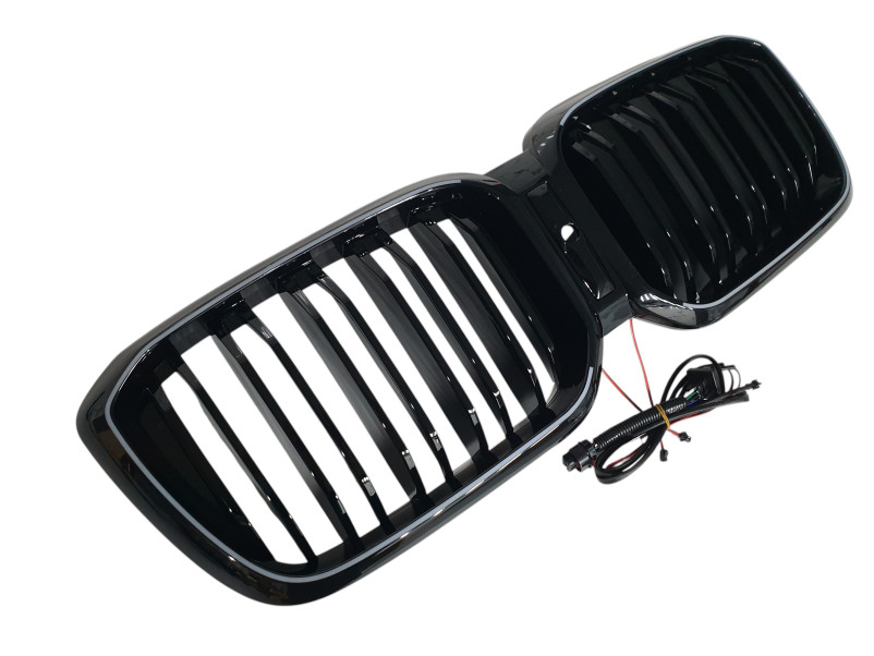 Ніздрі Чорний глянець LED ( Iconic Glow ) 2bar на BMW X3 G01 2022-2024 року