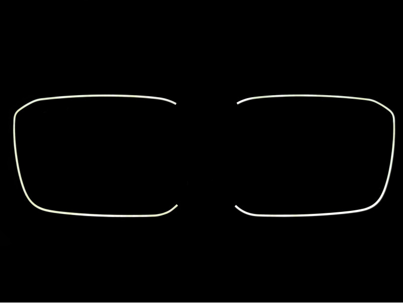 Ніздрі Чорний глянець LED ( Iconic Glow ) 2bar на BMW X3 G01 2022-2024 року