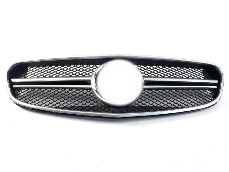 Решітка радіатора Silver Matte AMG + рамка на Mercedes-Benz E-Class W212 2013-2016 року