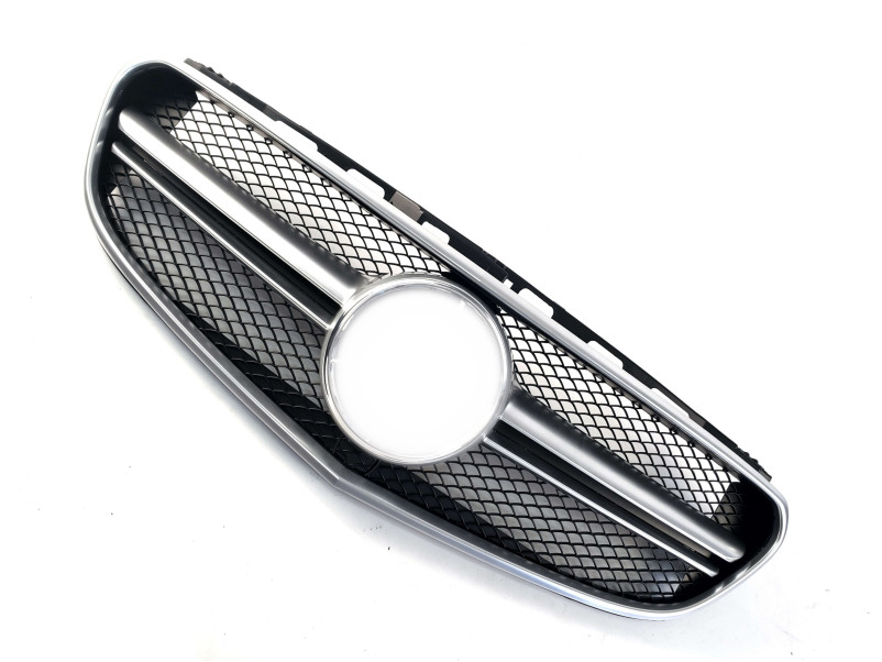 Решітка радіатора Silver Matte AMG + рамка на Mercedes-Benz E-Class W212 2013-2016 року