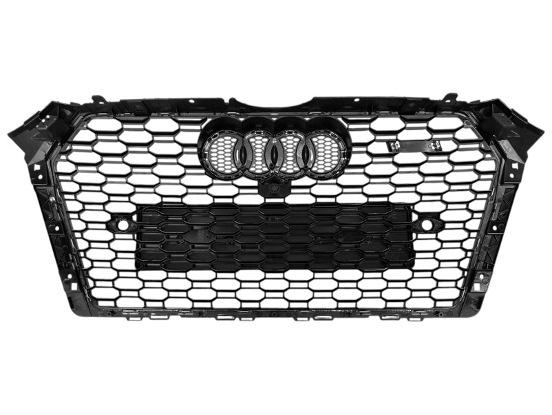 Решітка радіатора Black Silver ( в стилі RS4 ) без Quattro на Audi A4 B9 2015-2019 року
