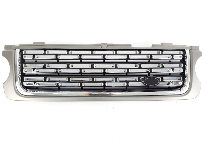 Решітка радіатора  + жабра на Land Rover Range Rover Vogue L322 2010-2013 року