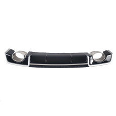 Дифузор ( заднього бампера ) Black Silver / Chrome Pipe ( в стилі RS3 ) Sedan на Audi A3 8V 2012-2016 року