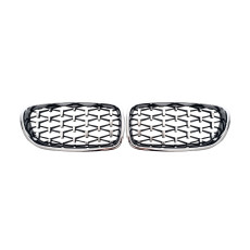 Ніздрі  Diamond Silver ( хром рамка )  на BMW 5 Series F10 / F11 2010-2017 року