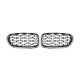 Ніздрі  Diamond Silver ( хром рамка )  на BMW 5 Series F10 / F11 2010-2017 року
