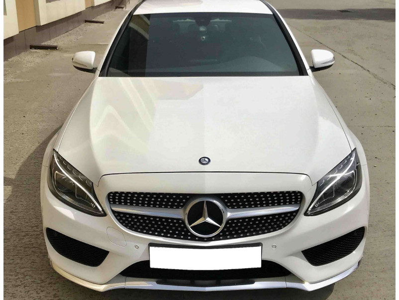 Решітка радіатора  Diamond Silver ( з місцем під камеру ) на Mercedes-Benz C-Class W205 2014-2018 року
