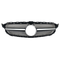 Решітка радіатора Silver ( без місця під камеру ) AMG на Mercedes-Benz C-Class W205 2014-2018 року