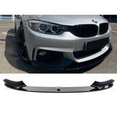Губа ( переднього бампера ) Чорний глянець ( M-Performance ) V1 на BMW 4 Series F32 / F33 2013-2020 року