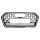 Решітка радіатора Full Silver ( в стилі RSQ5 ) на Audi Q5 80A 2016-2020 року