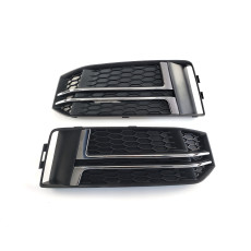 Решітки в бампер Chrome Black ( S4 ) S-Line на Audi A4 B9 2015-2019 року