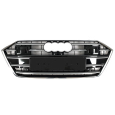 Решітка радіатора Chrome Black ( в стилі S7 під камеру та радари ) на Audi A7 4K 2017-2023 року