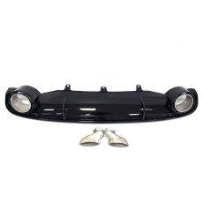 Дифузор ( заднього бампера ) Full Black / Chrome Pipe ( в стилі RS7 ) на Audi A7 4G 2010-2014 року