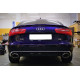 Дифузор ( заднього бампера ) Black Silver / Chrome Pipe ( в стилі RS6 ) на Audi A6 C7 2011-2014 року