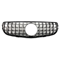 Решітка радіатора  ( з місцем під камеру ) GT Chrome Black на Mercedes-Benz GLC-Class X253 2015-2019 року