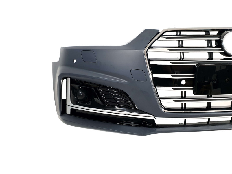 Передній бампер  ( в стилі S5 ) V2 на Audi A5 B9 2016-2020 року