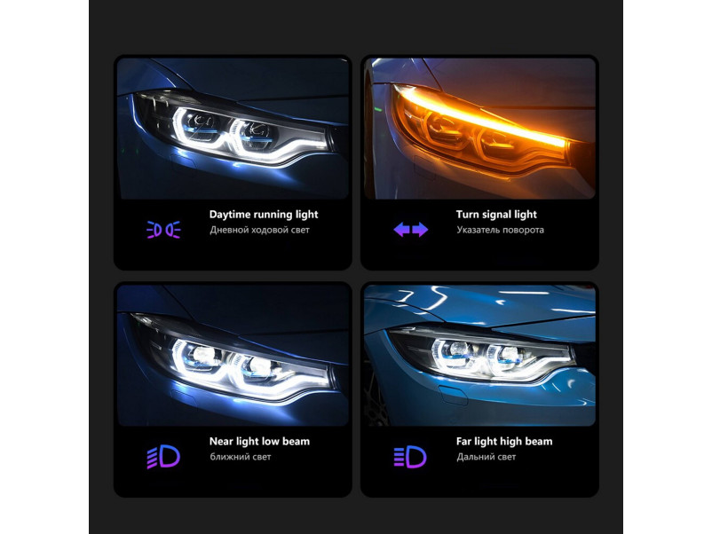 Передні фари  Full Led Laser ( апгрейд ) на BMW 4 Series F32 / F33 2013-2020 року