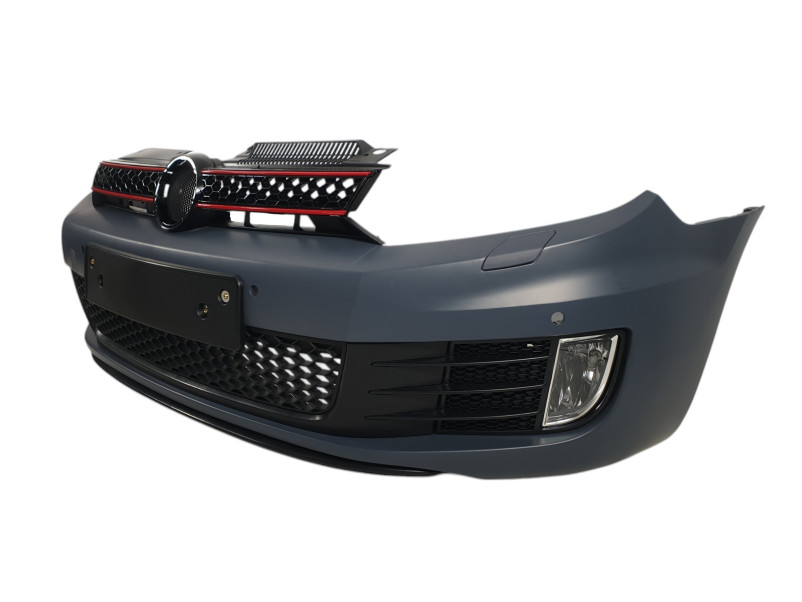 Передній бампер  ( стиль GTI ) на Volkswagen Golf VI 2008-2012 року